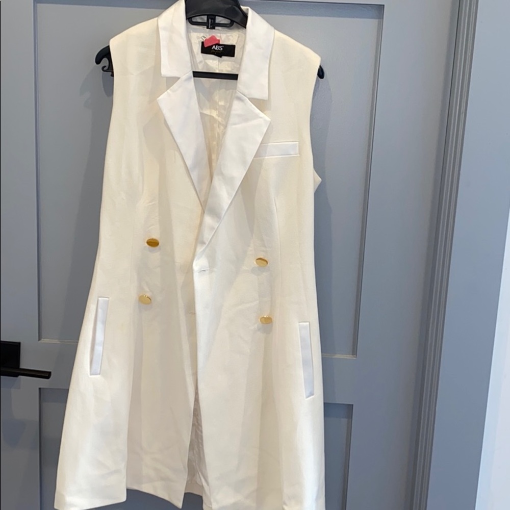 ABS white blazer dress